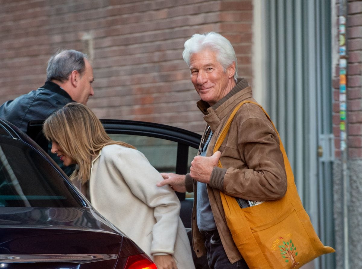 Richard Gere and wife Alejandra Silva at their new home in the north of Madrid 