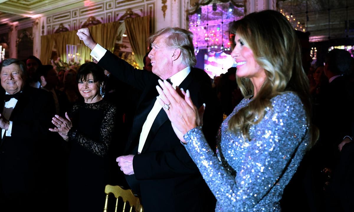 Donald Trump Addresses The Press On New Years Eve At Mar A Lago Mansion