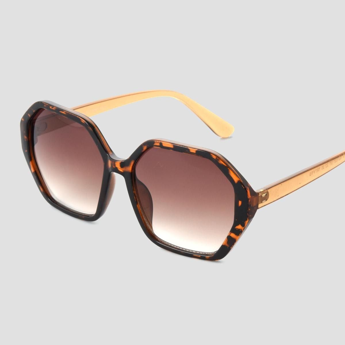 Women's Oversized Plastic Geo Sunglasses - Universal Thread