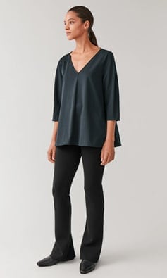 V-neck jersey top from COS