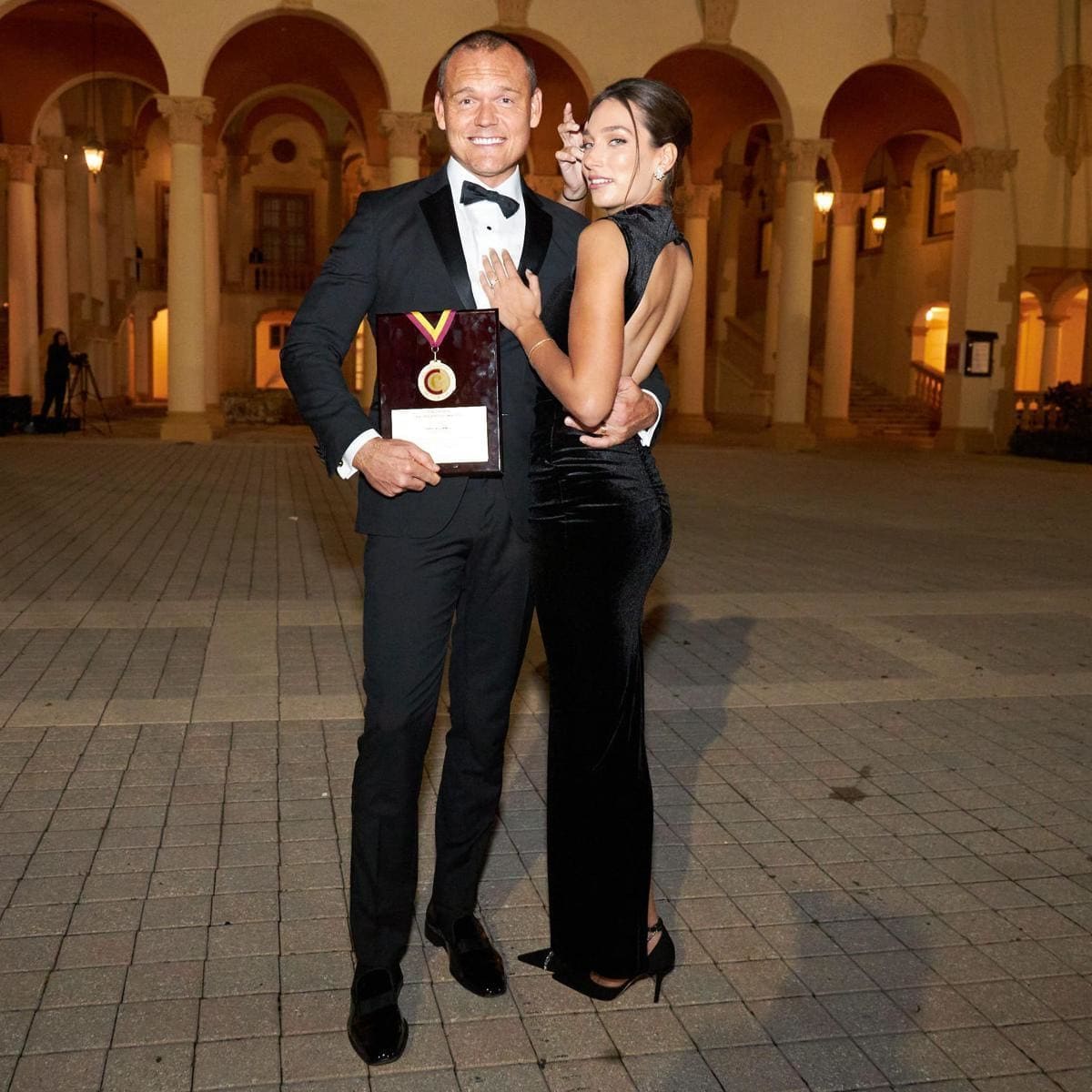 Anthony Carroll and his wife Amanda Katsman at the 2023 Ponce De León Awards in Miami.