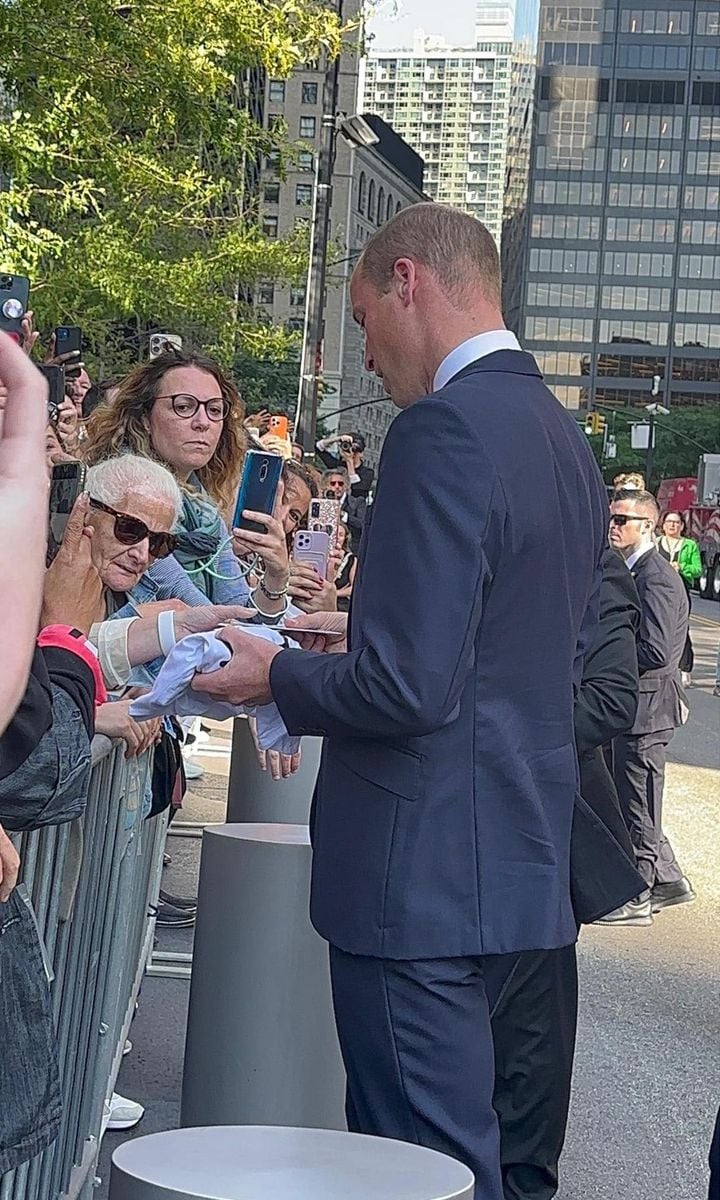 Prince William was gifted shirts for his three kids on the final day of his visit to New York City