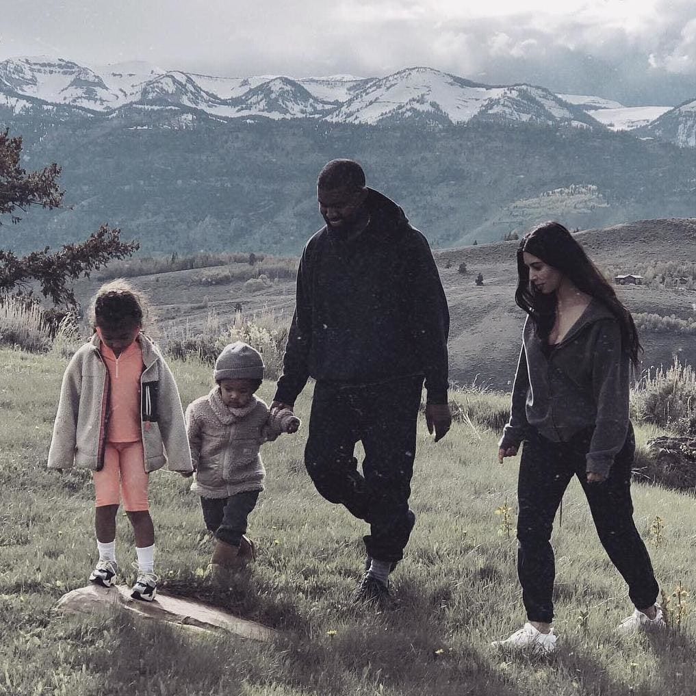 Kim Kardashian and her family at their ranch in Wyoming