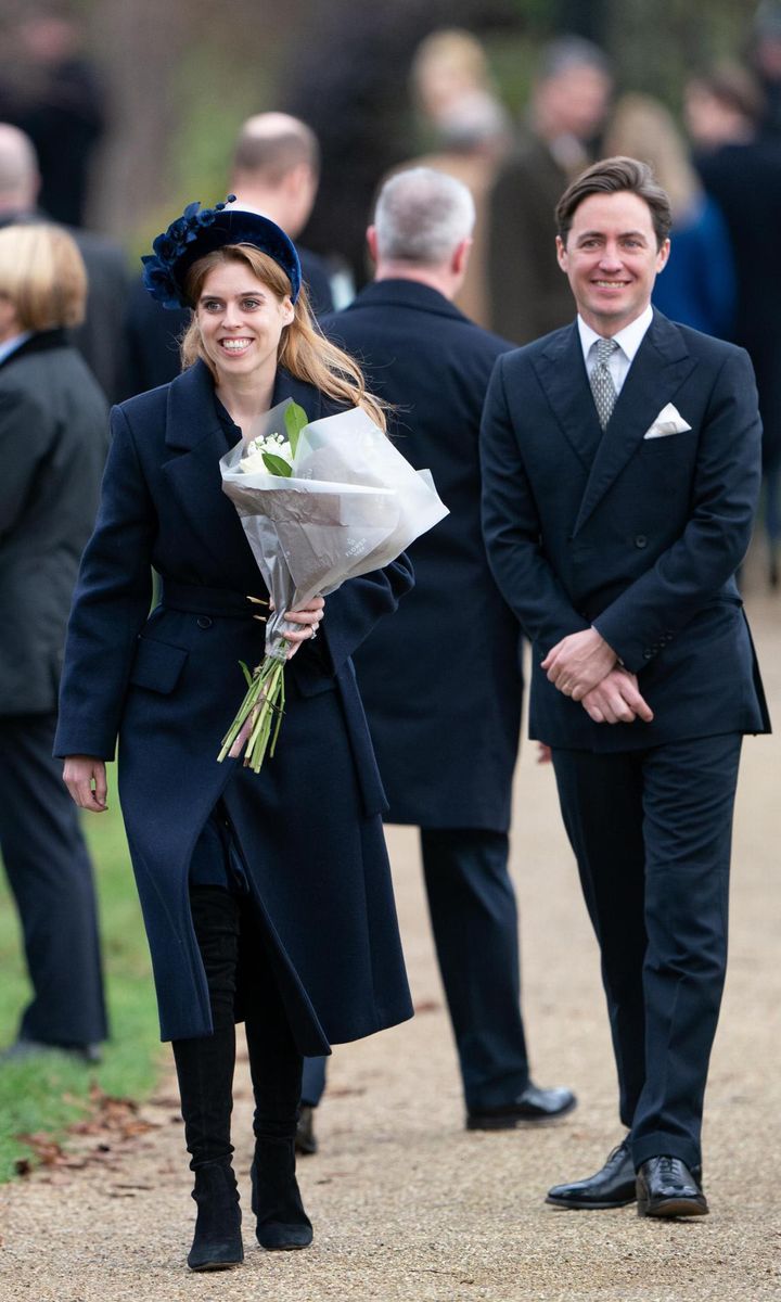 Other royal family members who joined the King and Queen at Christmas church service, included Princess Beatrice and Edoardo Mapelli Mozzi.