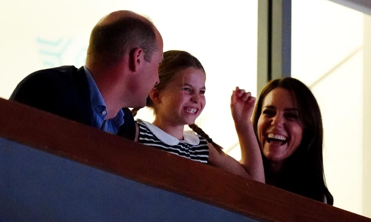 Princess Charlotte watched Artistic Gymnastics with her mom and dad during the 2022 Commonwealth Games