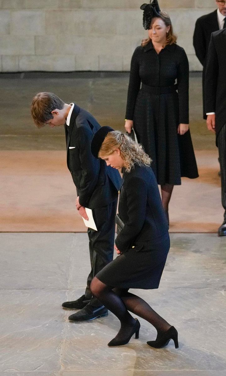 Prince Edward's children, James, Viscount Severn and Lady Louise Windsor, who are Her Majesty's youngest grandchildren