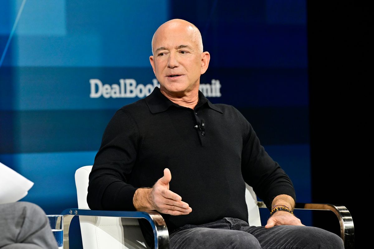 Jeff Bezos speaking at The New York Times Dealbook Summit