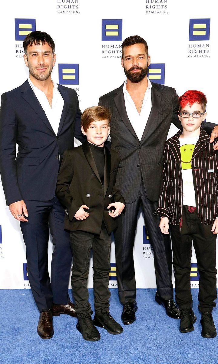 Ricky Martin y su familia