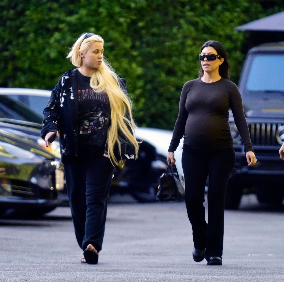  Alabama Barker and Kourtney Kardashian are seen leaving Cecconi's on August 18, 2023 in Los Angeles, California. (Photo by MEGA/GC Images)