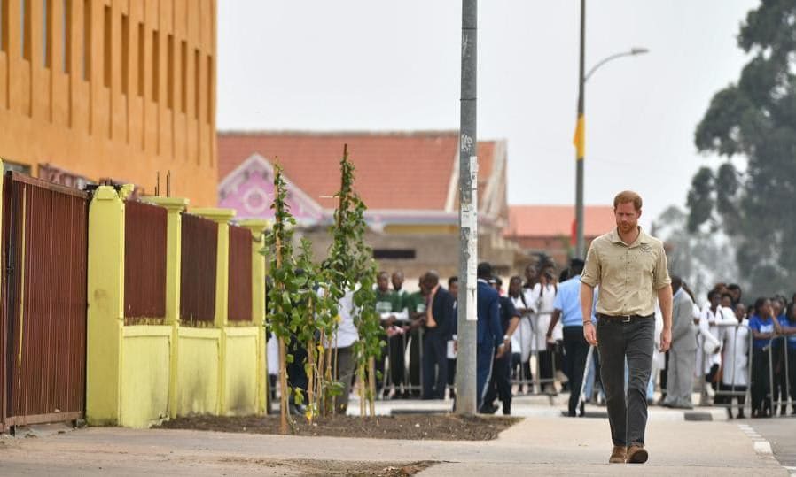 Prince Harry followed in his late mother's footsteps visiting the site of a former minefield that Princess Diana walked over 20 years ago