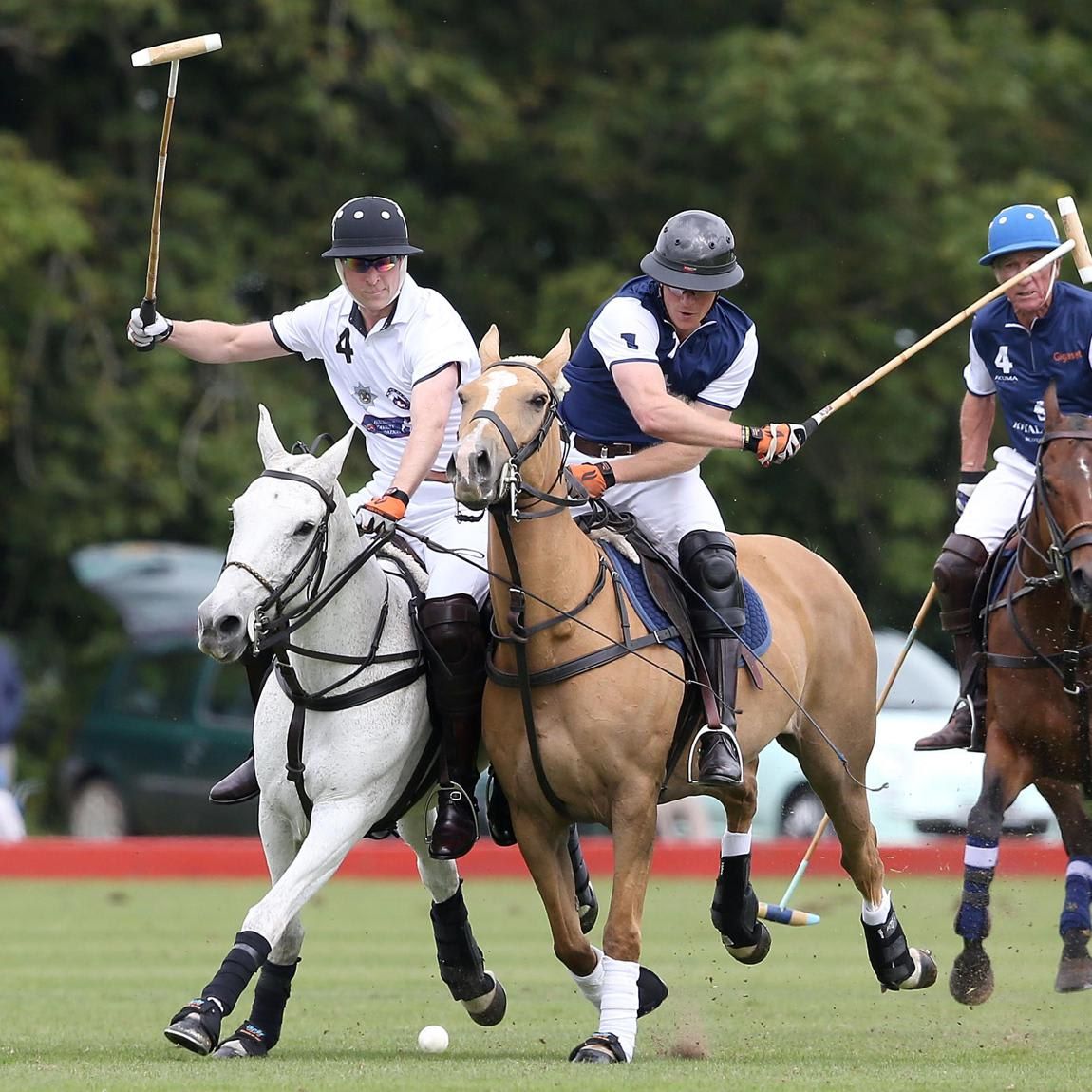 The Duke Of Cambridge And Prince Harry Play In Gigaset Charity Polo Match