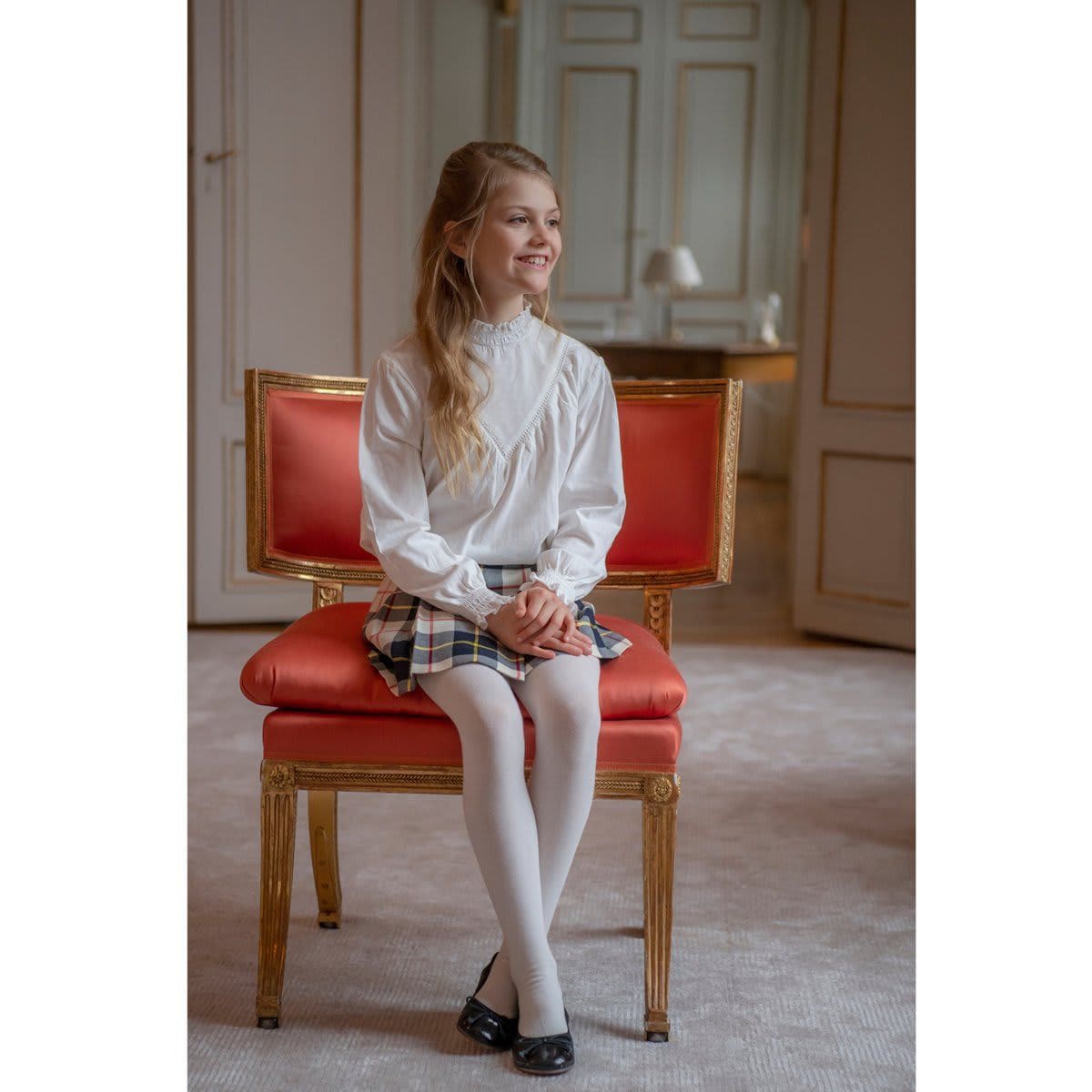 The future Queen posed for the photos at Haga Palace