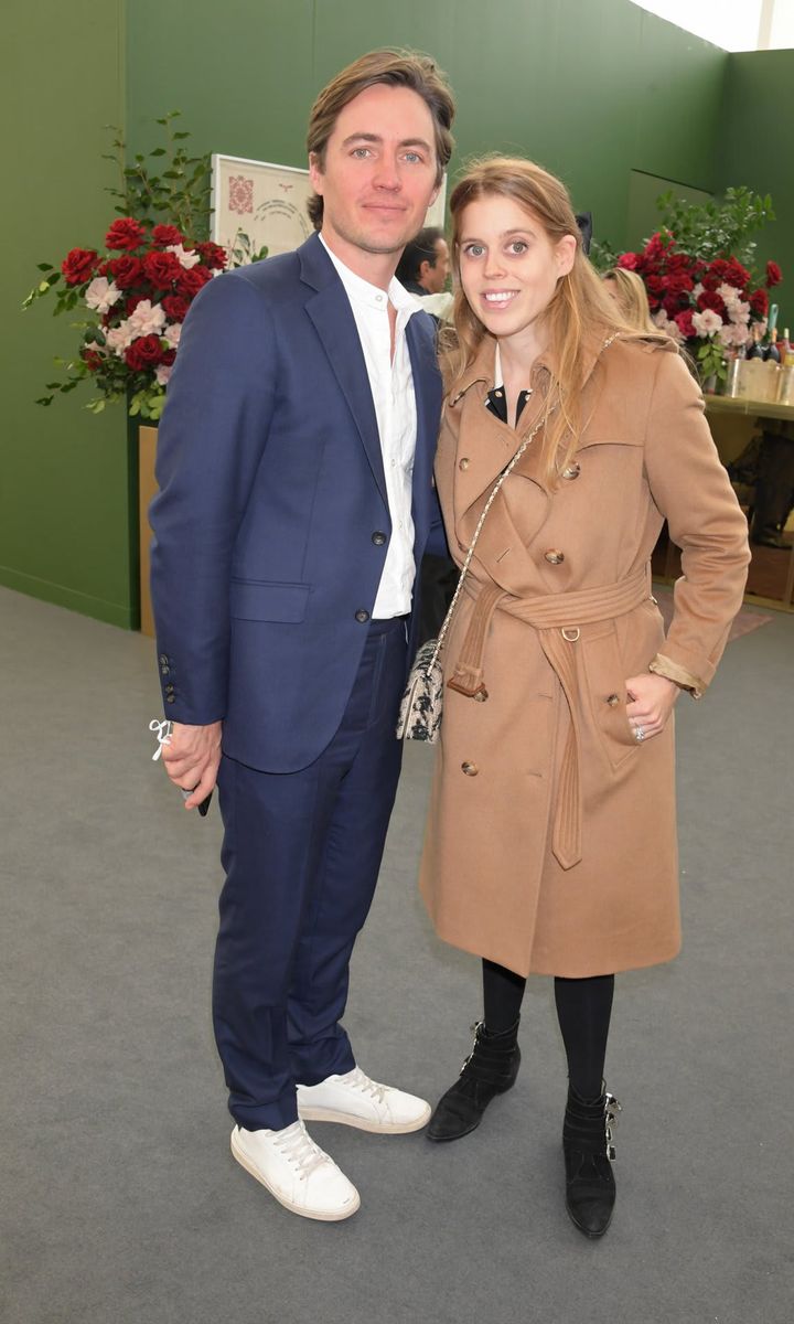 Princess Beatrice and Edoardo Mapelli Mozzi visited Ned's Club Lounge at the Frieze London Art Fair on Oct. 13