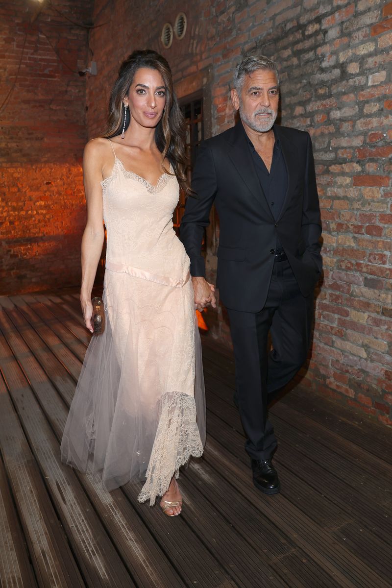 Amal Clooney and George Clooney attend the DVF Awards 2023 during the 80th Venice International Film Festival