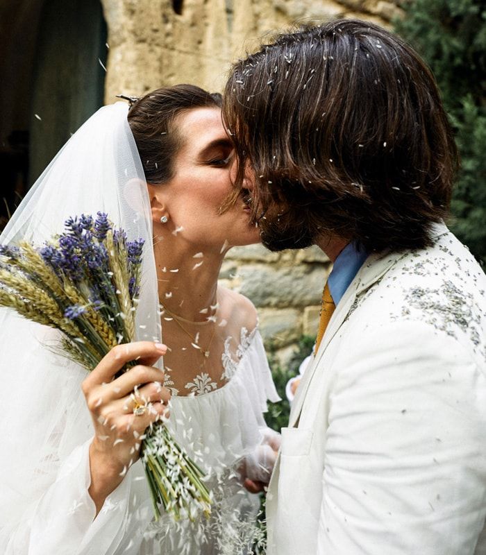 Charlotte Casiraghi Dimitri Rassam wedding kiss