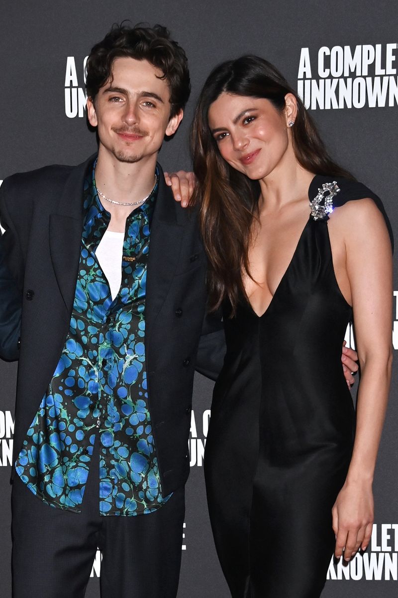 Timothee Chalamet and Monica Barbaro 