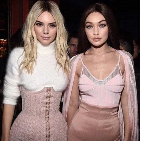 Kendall Jenner and Gigi Hadid played "barbie" at the Balmain after party after working the runway for the fashion house.
<br>
Photo: Instagram/balmain