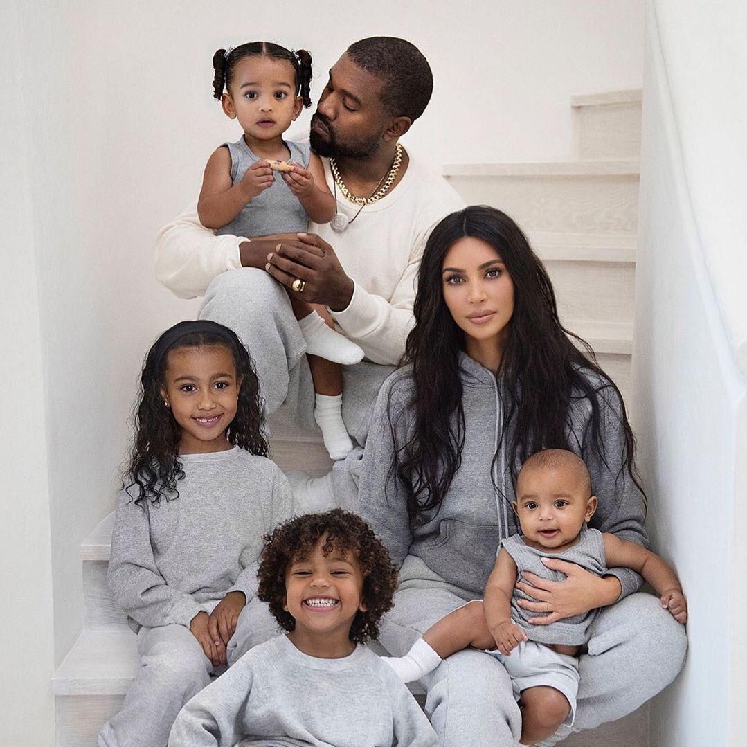 Kim Kardashian and Kanye West family Christmas card