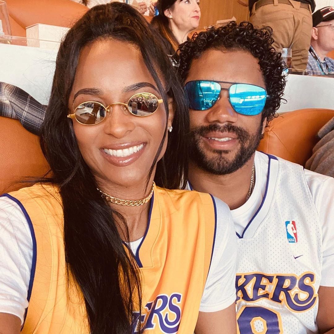 Ciara and Russel Wilson wore Lakers jerseys