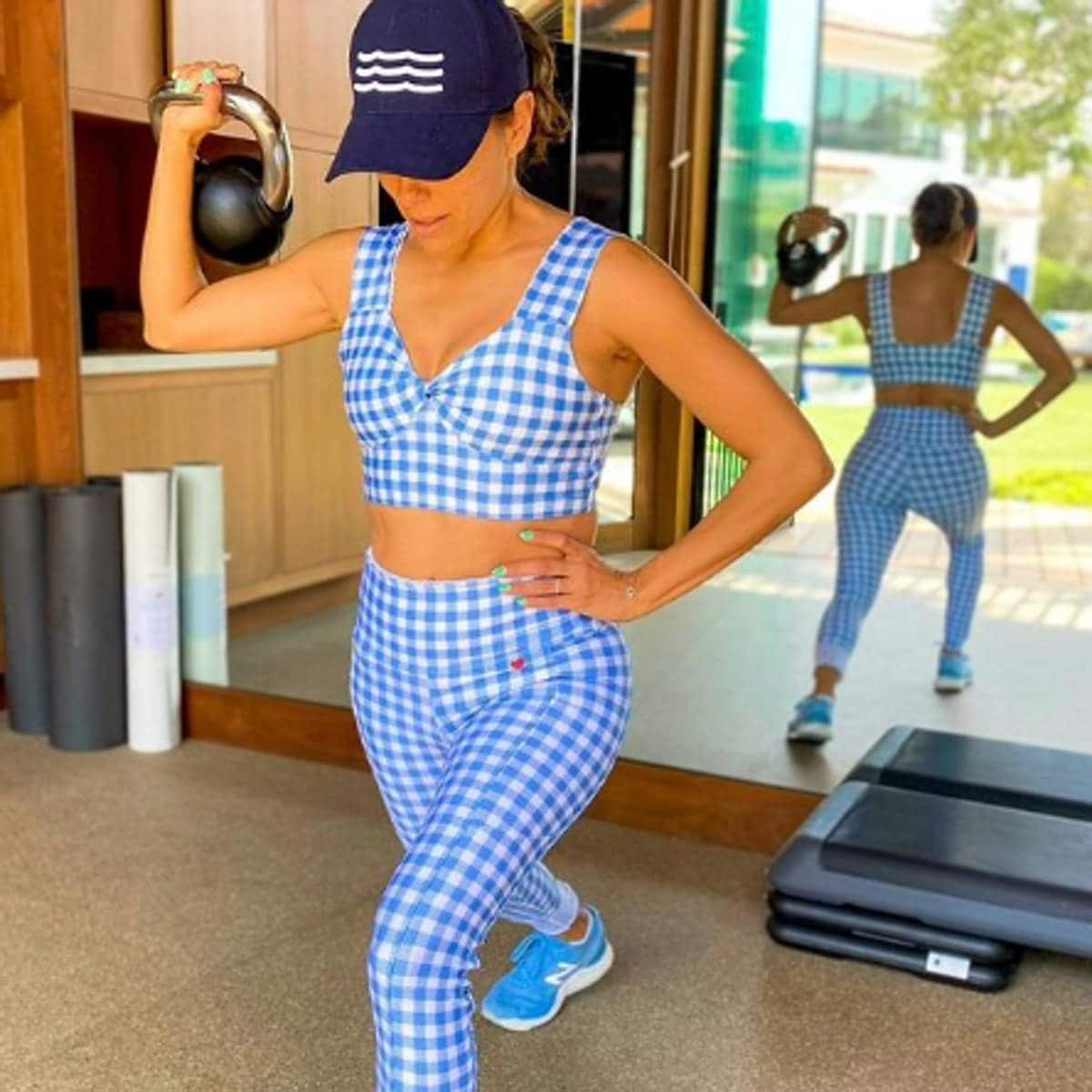 Eva Longoria works out