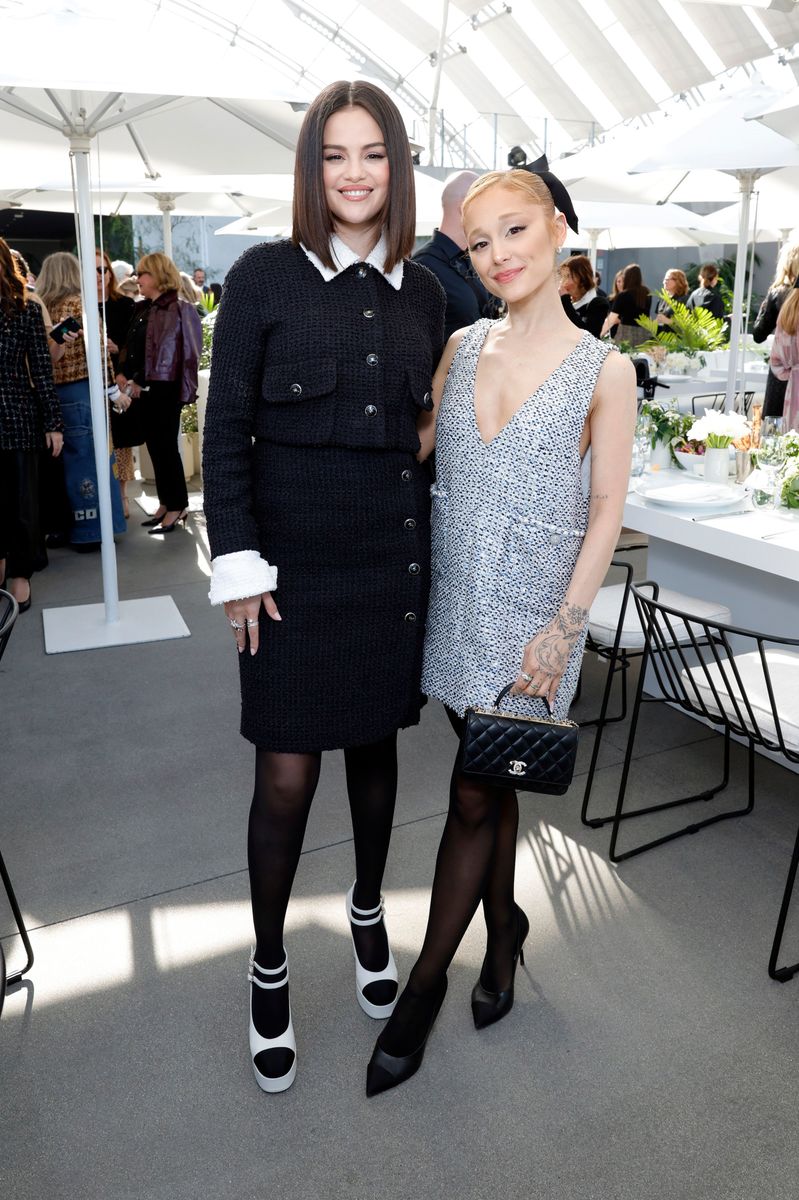 Ariana Grande and Selena Gomez attend the Academy Women's Luncheon presented by CHANEL 