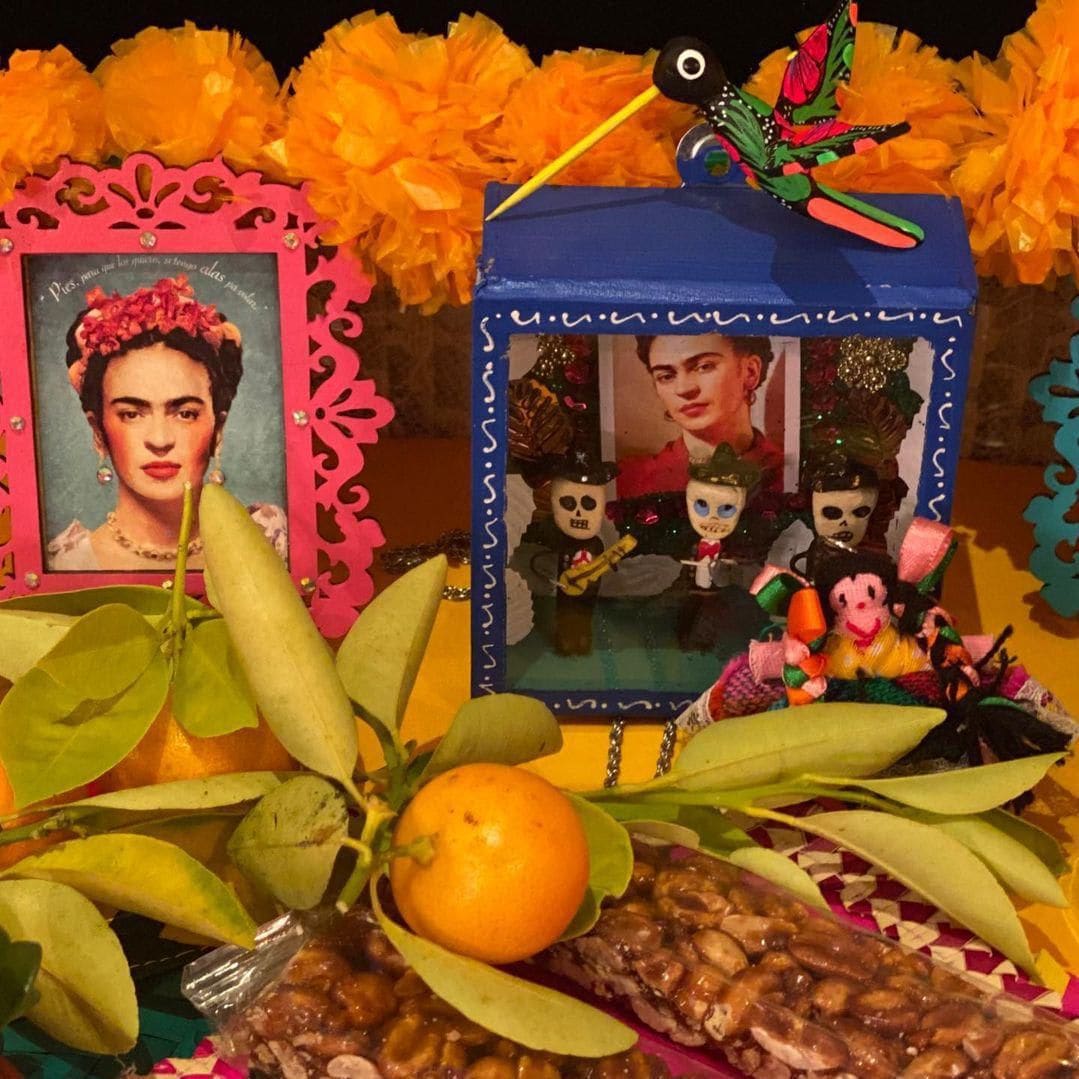 Salma Hayek day of the dead altar