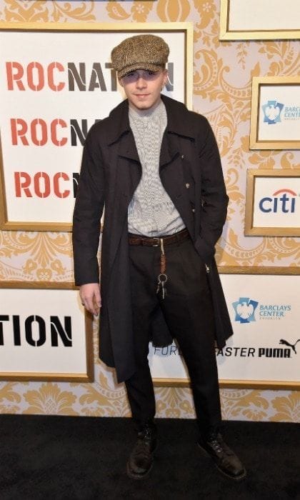 Brooklyn Beckham also attended the 2018 Roc Nation Pre-Grammy Brunch at One World Trade Center on January 27 in NYC. David and Victoria's 18-year-old stylish son commented on the event on his Instagram, writing: "lovely little brunch."
Photo: Jeff Kravitz/FilmMagic