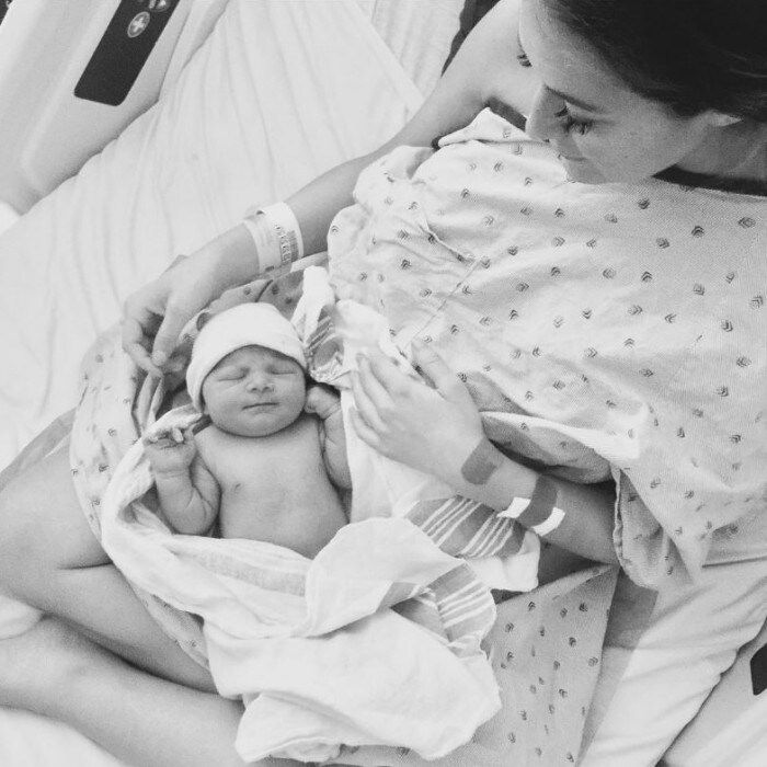 Carlos and Alexa PenaVega welcomed their son Ocean into the world on December 7. Alexa captioned this photo on Instagram: "Little gift from God that I get to share with my husband." The first-time parents' son weighed 8 lbs, 6 ounces.
Photo: Instagram/@vegaalexa