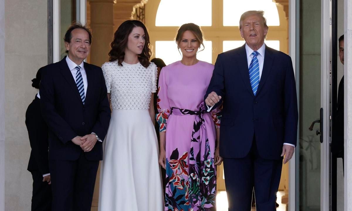 Former President Trump Arrives At A Fundraiser In Palm Beach, Florida