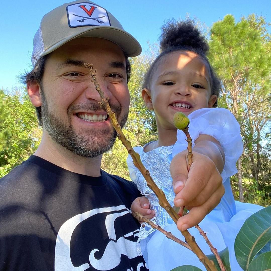 Alexis Ohanian with his daughter Olympia Ohanian who he shares with Serena Williams