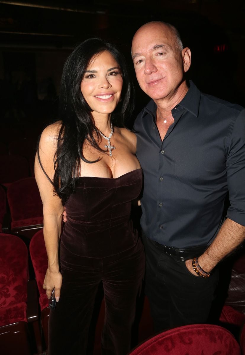  Lauren Sanchez and Jeff Bezos attend the opening night of "Sunset BLVD" at St James Theater on October 20, 2024 in New York City. (Photo by Bruce Glikas/WireImage)