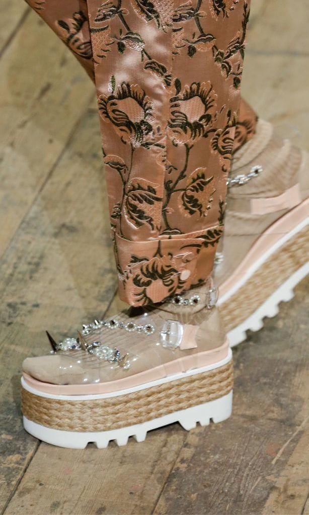 Chunky-platform espadrilles on the runway