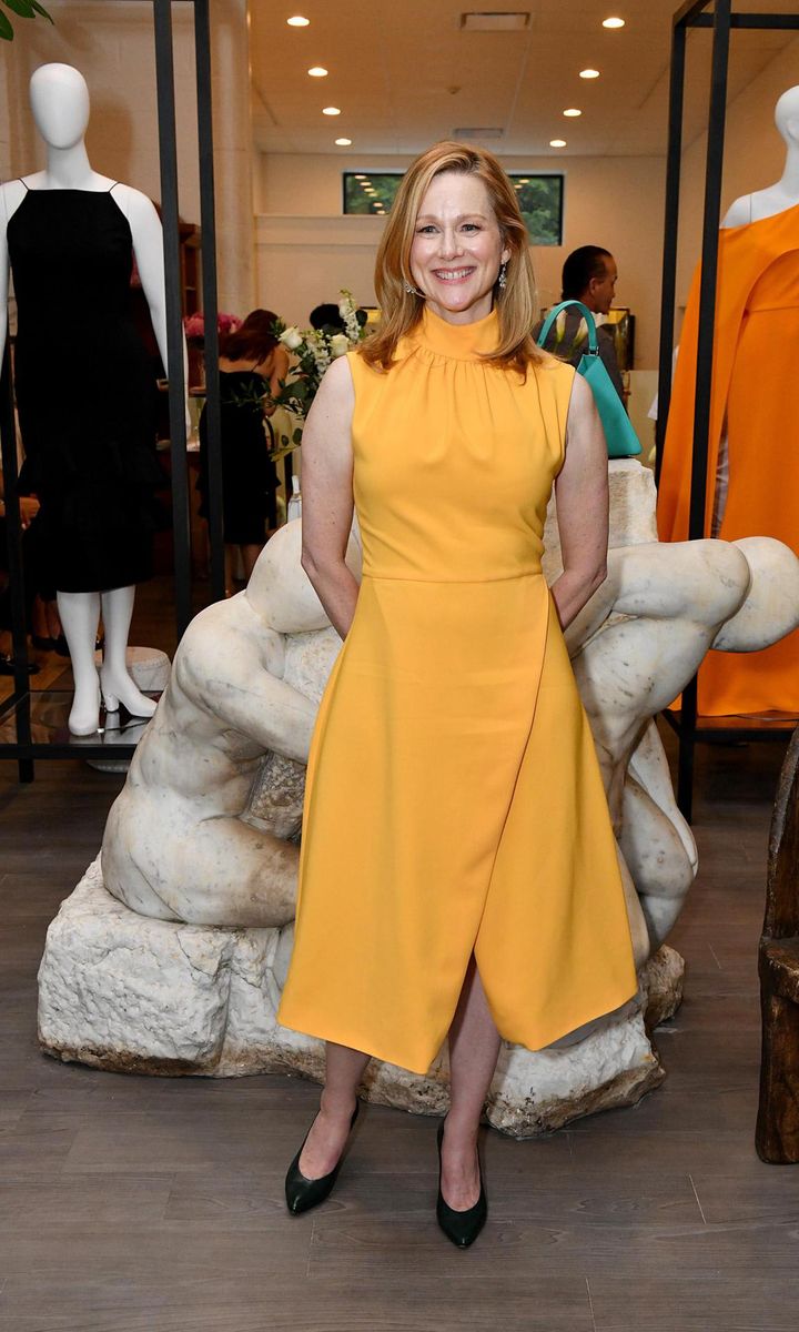 Laura Linney popped by Christian Siriano's The Collective West store opening in Westport, Conn.