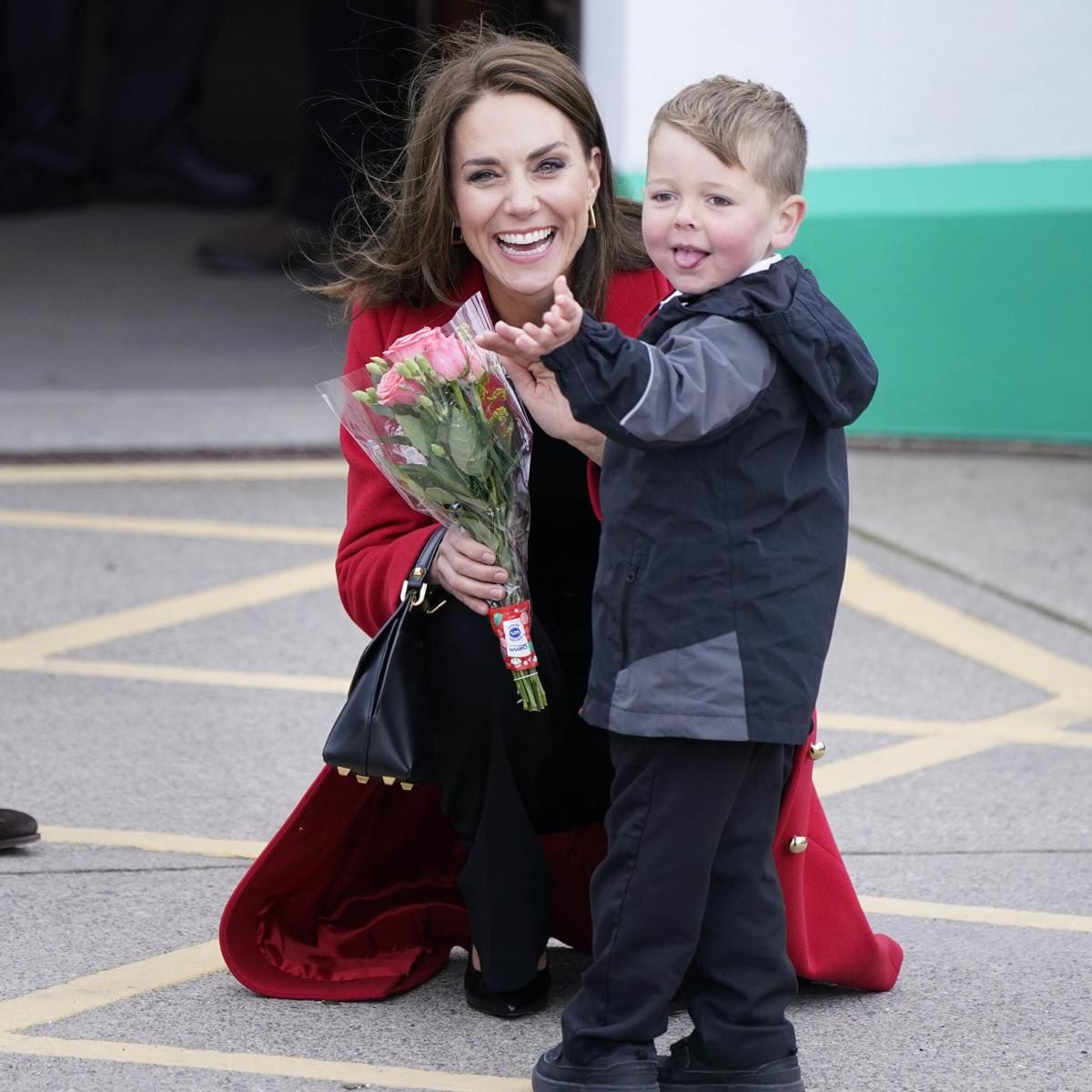 Theo waited four hours to see the couple. After the royal encounter, Theo's mother said: "I'm overwhelmed. He has been holding flowers stood here for a while. We just thought it would be a once in a lifetime opportunity to come down."