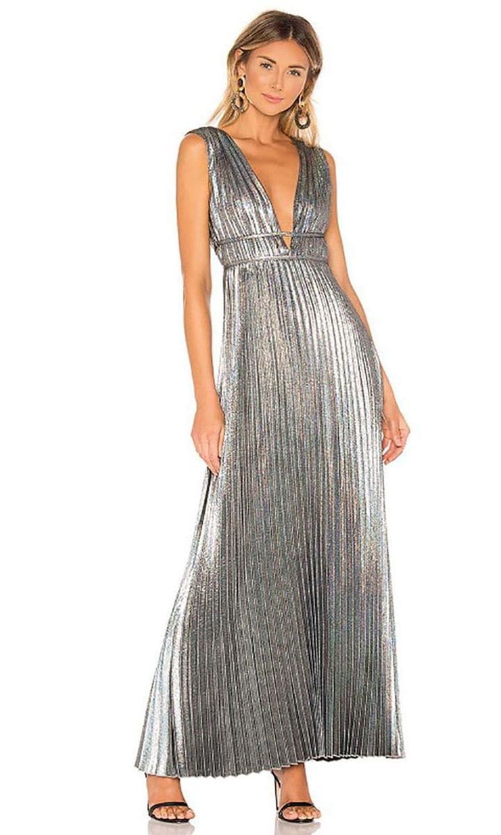 Metallic dress Esme Dress House of Harlow 1960 trends fall winter 2019