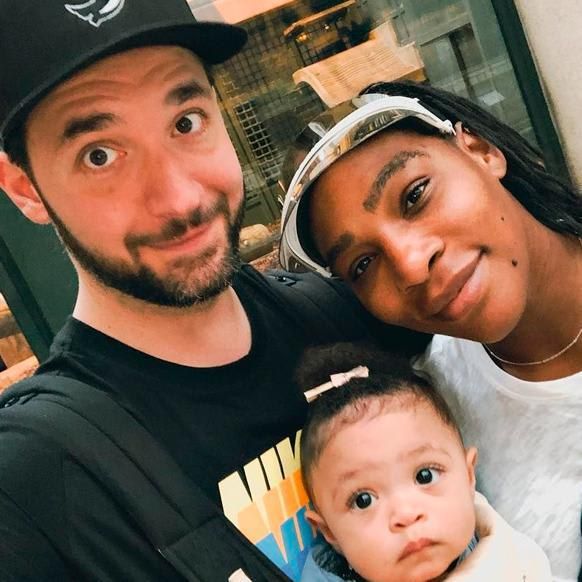 Serena Williams and Alexis Ohanian with their daughter