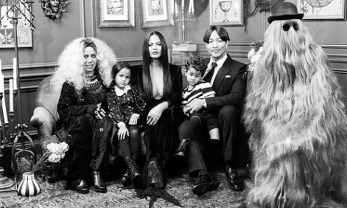 Chrissy Teigen & John Legend as The Addams Family