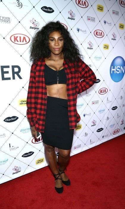 Serena Williams was after-party ready in "his t-shirt" during the Kia STYLE360 hosts Serena Williams Signature Statement Collection by HSN.
Photo: Thomas Concordia/WireImage Style360