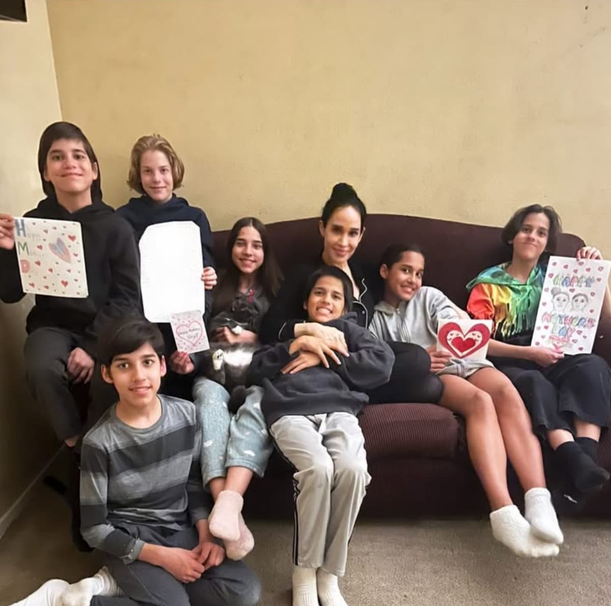 Natalie 'Nadya' Suleman with her kids