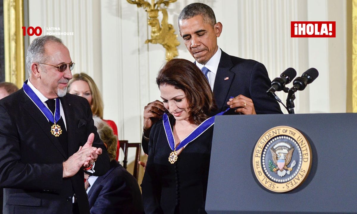 President Obama presented Emilio & Gloria Estefan with Presidential Medal of Freedom