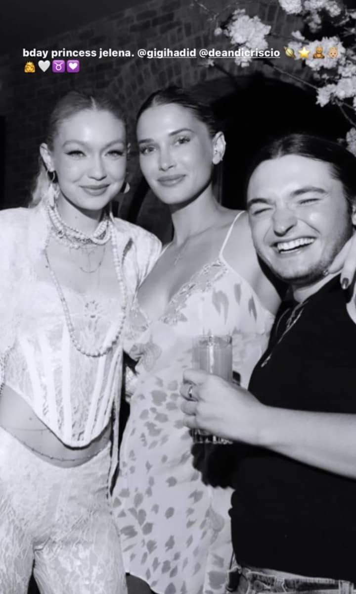 Francesca Aaiello with Gigi Hadid at Gigi's 27th birthday party