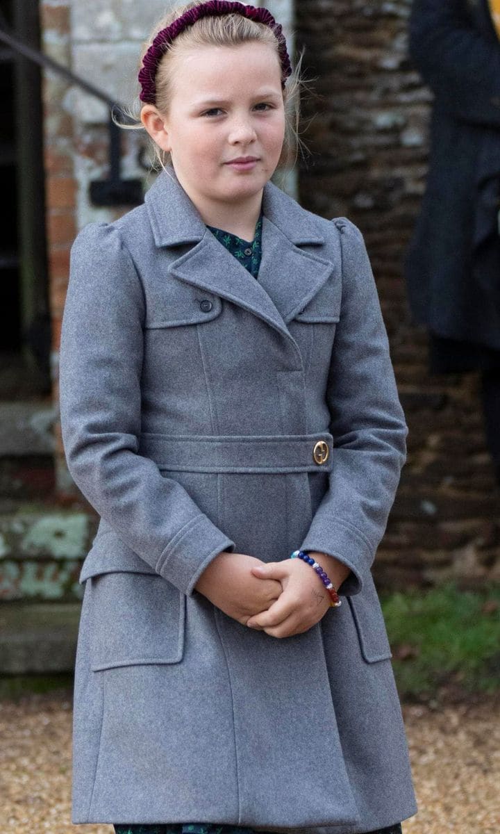 Lena's big sister Mia Tindall also attended the service on Christmas Day