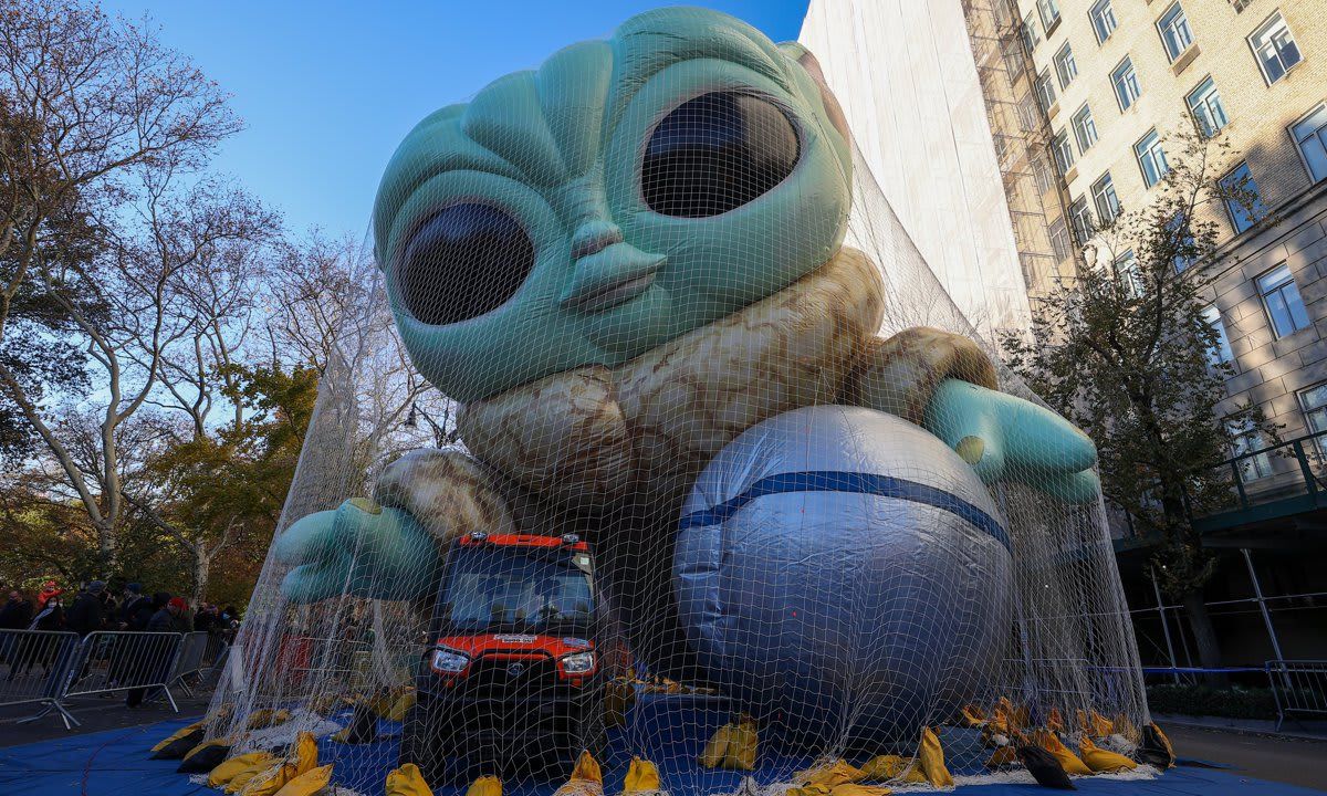 Macy's Giant Balloons inflation ahead of Thanksgiving Day Parade