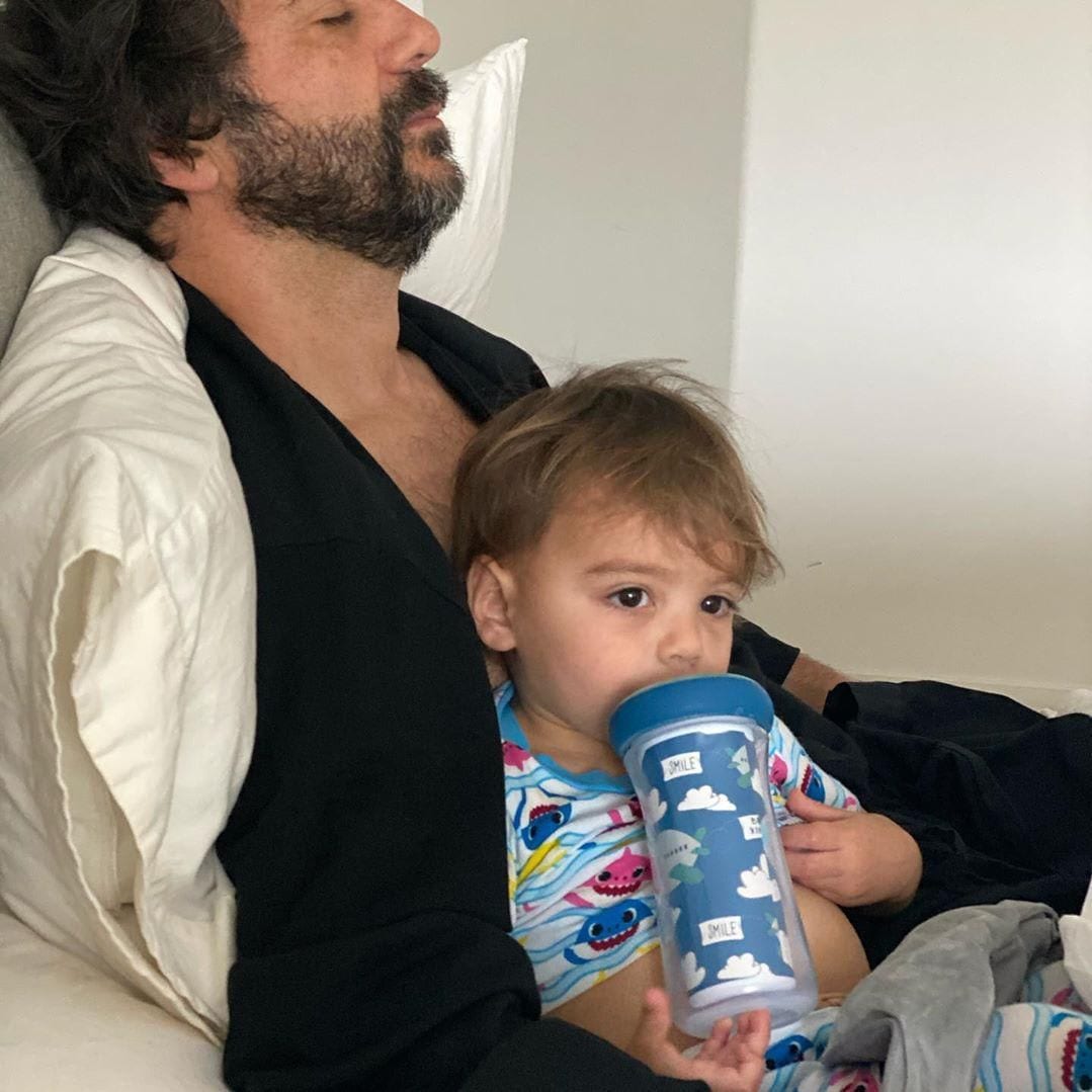 Eva Longoria's husband Jose Baston and son Enrique