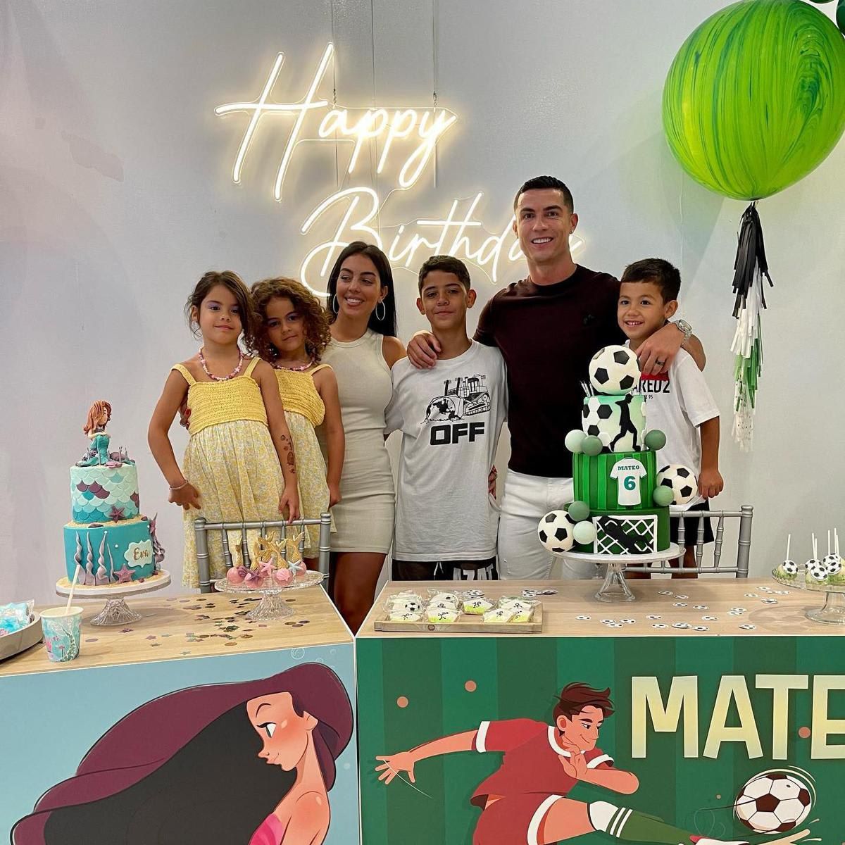 Georgina Rodríguez, Cristiano Ronaldo y sus hijos