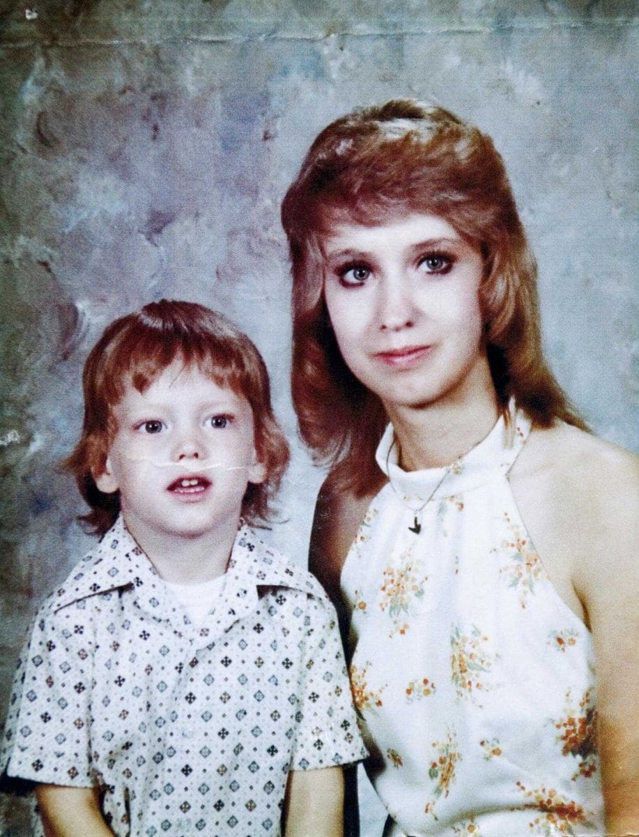 Eminem as a young boy with his mother Debbie Nelson in the 1970