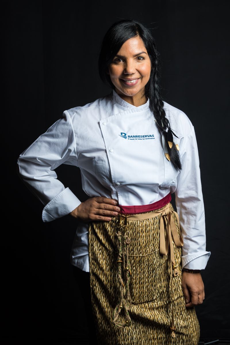 Chef Tita, also known as Dominican chef Ines Paez Nin, poses for a portrait session during Madrid Fusion 2022 on March 30, 2022, in Madrid, Spain. (Photo by David Benito/Getty Images)