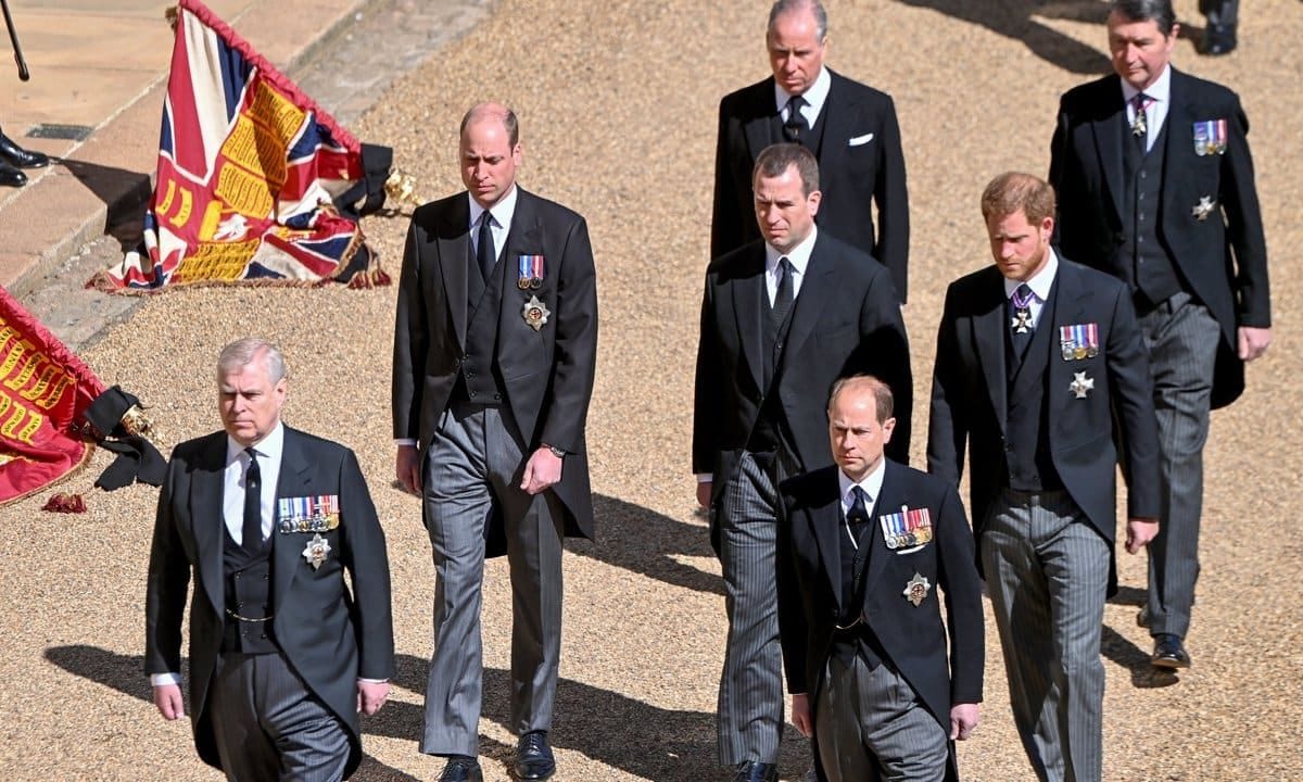 prince william and prince harry prince philip funeral