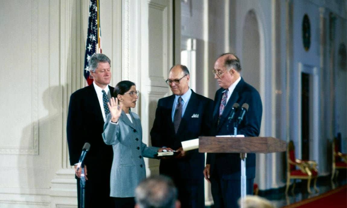Ruth Bader Ginsburg Sworn In At The White House