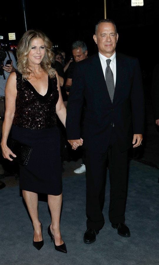 American's favorite couple, Tom Hanks and Rita Wilson walked hand in hand into the Four Seasons for the Tom Ford show.
Photo: Getty Images